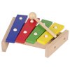 Xylofon barevný dřevěný 4 tóny 22 cm