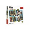Puzzle 4v1 Mandalorian a jeho svět/Star Wars v krabici 28x28x6cm