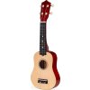 Ecotoys Dětská dřevěná kytara na ukulele se 4 nylonovými strunami
