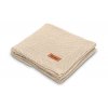 Sensillo dětská deka do kočárku pletená 100% bavlna béžová