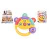 Tamburínka baby 2 barev na baterie se světlem se zvukem