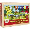 Dřevěné Puzzle - Moje první zvířátka 4x12 dílků