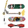 Sada skateboard šroubovací, koloběžka prstová, waveboard s doplňky - mix druhů