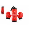 Boxovací pytel + rukavice - červená/černá
