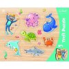 Vkládačka/Puzzle deskové obrysové zvířátka mořský svět