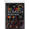 Škrabací/Vyškrabovací notes duhový 10 listů