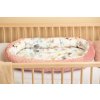 301019 4 detske hnizdecko sensillo minky 70x30 retro listky ruzova