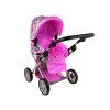 2-in-1 Stroller with Bag Grey Pink Stars