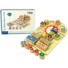 Wooden Educational Clock Sorter Coloured Numbers Blocks