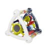 Colourful Educational Cube Rattle Shapes Mirror for Baby White and Blue