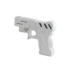 Gun Alarm Clock with Laser Pistol White