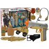 Military Kit with Accessories Gun Knife Binoculars Headphones Whistle Shortwave Radio