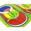 Wooden educational toy for learning how to tie shoelaces