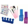 309923 2 sada kosmetiky pro liceni a lakovani nehtu v modrem kufriku