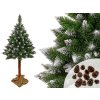 Christmas Tree Diamond Pine 3D on a trunk 180 cm Snow Glitter