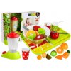 Set of Vegetables and Fruits with a Battery Blender and a Tray