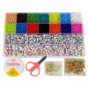 Jewellery Making Bead Set Letters 14 Colours