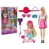 Barbie panenka Anlily s holčičkou na koloběžce