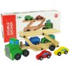 Wooden Green Truck with Trucks Blocks