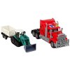 Set of Vehicles Red Truck 60 cm + Excavator with Trailer Remote-controlled R/C