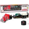 Set of Vehicles Red Truck 60 cm + Excavator with Trailer Remote-controlled R/C