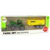 Small Green Tractor With Yellow Trailer