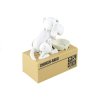 Dog Piggy Bank Robotic Coin Munching Toy Money Box White