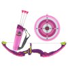 Sporting Bow Shooting Set Shield Arrows Suction Cups Pink