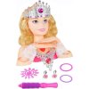 313863 2 stylingova hlava panenky blond vlasy s korunkou a doplnky