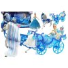 A doll with a wagon and a horse, the Ice Queen carriage