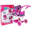 Children's Toy Dolls Pram Adjustable Handle Big Wheels