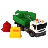 Garbage Truck With Crane Friction Drive Green 1:16