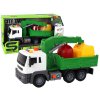 Garbage Truck With Crane Friction Drive Green 1:16