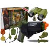 Army Set with Accessories Gun Knife Binoculars Headphones Whistle Shortwave Radio