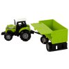 Traktor s přívěsem se světlem a zvukem zelený