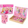 A set of educational magnetic puzzles with a Barbie motif