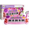 Klavír s mikrofonem růžový