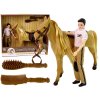 Puppet with Light Brown Horse Figures Accessories