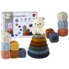 A set of educational blocks for toddlers - Pyramid Teddy Bear