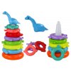 Giraffe Pyramid Puzzle 8 Rings Colorful 29cm x 14cm x 14cm