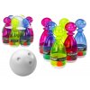 Bowling Set of 6 Transparent Colorful Bowling Pins