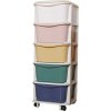 Plastikowy regał na kółkach dla dzieci szafka z szufladami