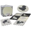 Soft Puzzle Mat Contrasting Educational EVA Foam Gray 28 pieces.