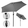 Zahradní deštník s klikou, 6 žeber, šedý 270 cm