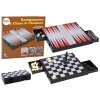 3in1 Game Set Magnetic Board Chess Checkers Backgammon