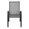Sada zahradních terasových židlí 2ks šedá