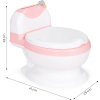 Toaletní nočník s odnímatelnou vložkou WC prkénka uzavírací s kartáčem růžová