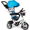 Rower trójkołowy wózek jeździk obracany niebieski daszek gumowe koła ECOTOYS
