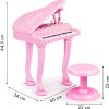 Klavírní piano s mikrofonem mp3 růžová