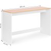 Psací stůl bílý s dřevěnou deskou